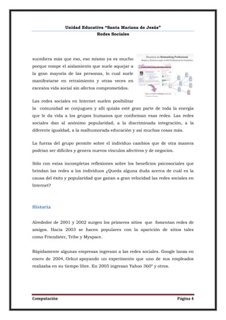 Computacion redes sociales