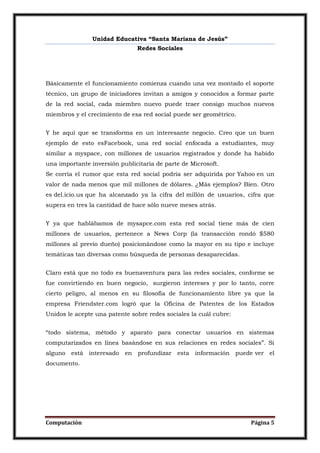 Computacion redes sociales