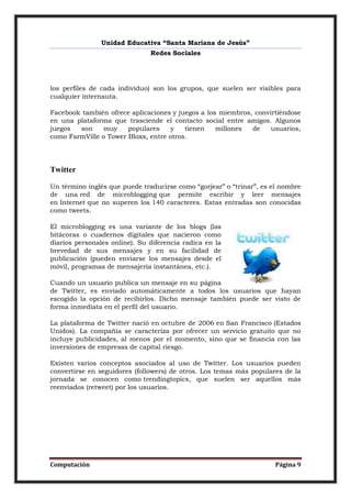 Computacion redes sociales