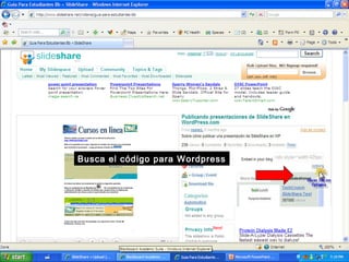 Busca el código para Wordpress
 