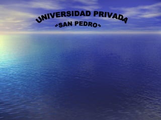 UNIVERSIDAD PRIVADA  &quot;SAN PEDRO&quot; 