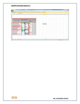 COMPUTACION BASICA II
ING. ALEXANDRA SHIGUE
125
 
