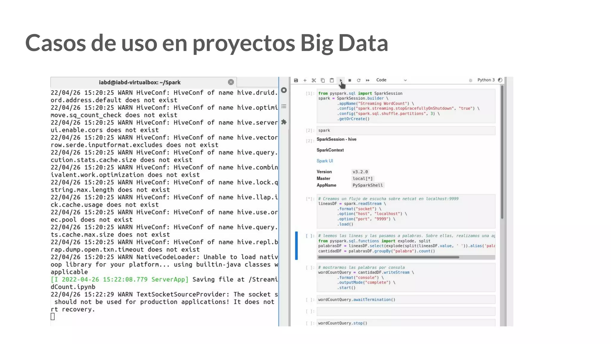 Casos de uso en proyectos Big Data
 
