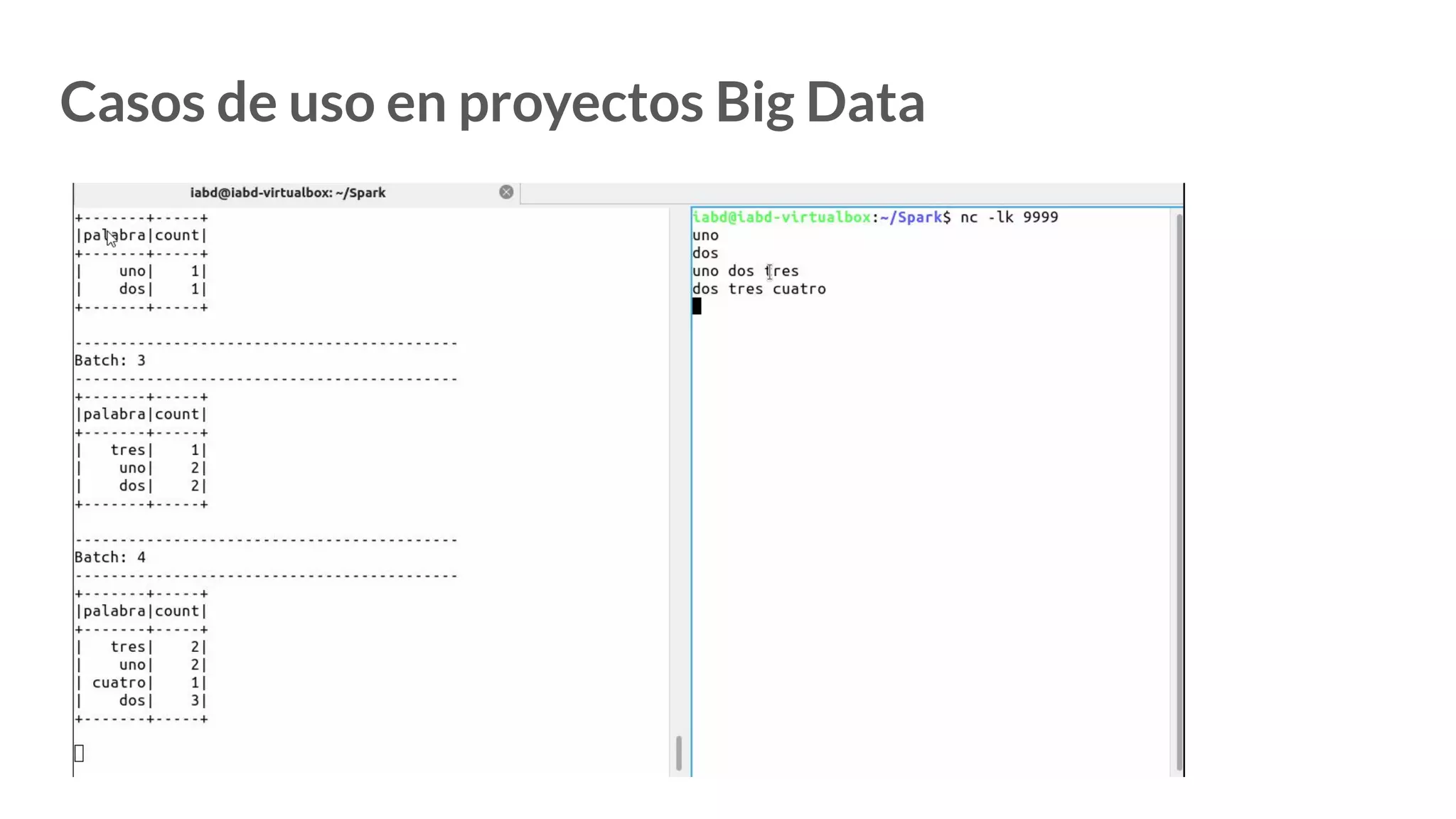 Casos de uso en proyectos Big Data
 