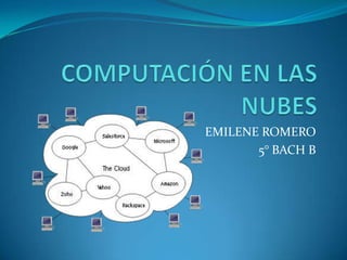 	COMPUTACIÓN EN LAS NUBES EMILENE ROMERO 5° BACH B 