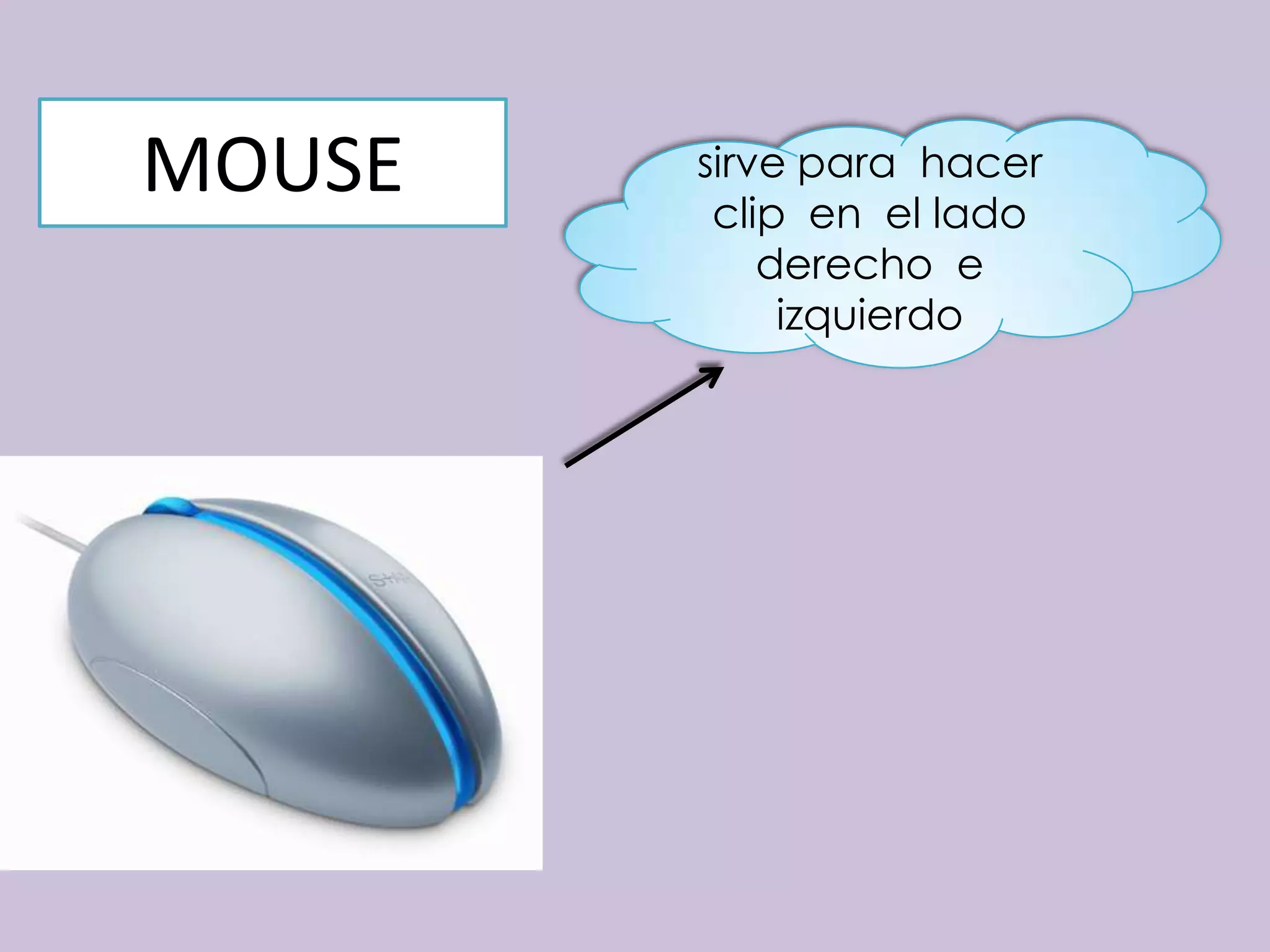 MOUSE   sirve para hacer
         clip en el lado
            derecho e
             izquierdo
 