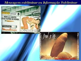 Mensagem subliminar ou Informação Subliminar 