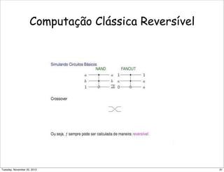 Computação Clássica Reversível
31Tuesday, November 20, 2012
 