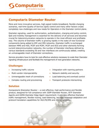 Daimeter Interface Computaris Diameter Router | PDF | Free Download