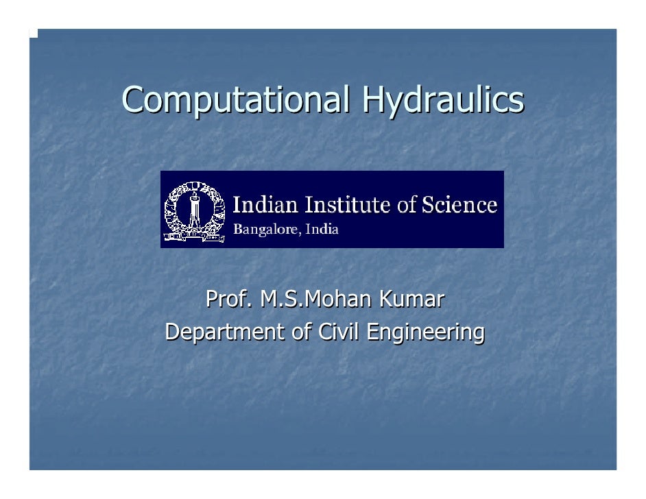 Computational hydraulics