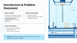 Computational Analysis of Simple Harmonic Motion and Damped ...