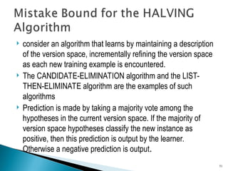 Computational Learning theory Machine Learning | PPT