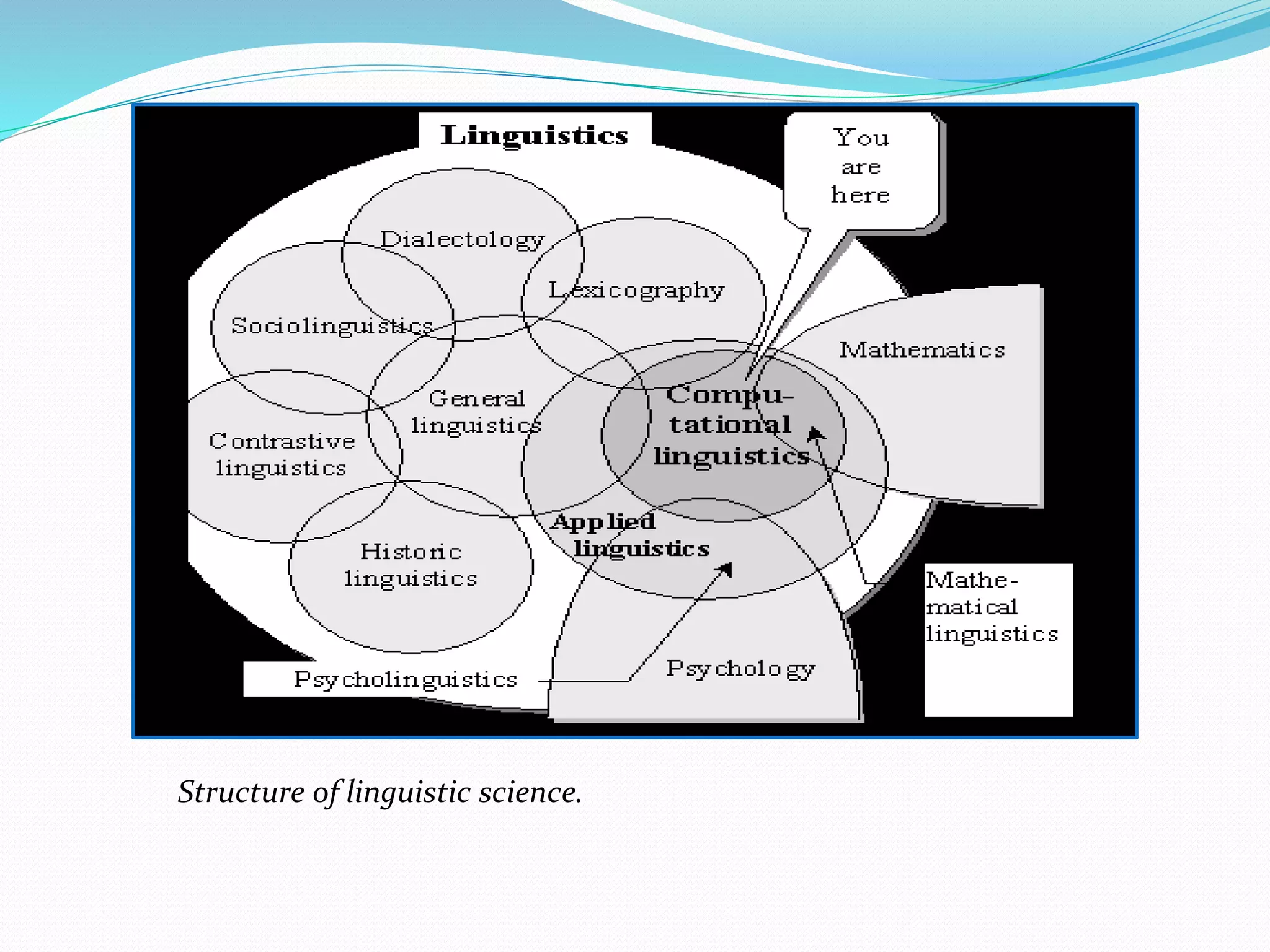 Structure of linguistic science.
 