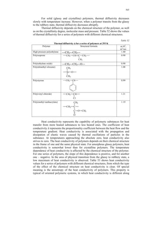 Chapter XIV. Miscibility of polymers 
The problem of miscibility of polymers is one of the most important problems 
at present. The point is is that new polymeric materials are now created, as a rule, not 
by synthesizing new polymers, but by composing mixtures of the known polymers. 
Therewith, it is essential to consider not only mixed composites, into which 
components of the mixture are injected in comparable amounts, but also the 
introduction of microadditions of polymers, their surface modification, etc. There are 
also problems appearing in this case, such as microphase separation, facilities to 
control the composition and size of microphases, etc. Having no way of discussing 
numerous publications which have appeared recently in this field, let us analyze one 
of possible ways of predicting the miscibility of polymers and estimating the 
composition of microphases. 
One of possible ways of looking at the problem of predicting the miscibility of 
polymers is the application of criterion (XII.21), which is intended for analyzing the 
solubility of polymers. Therewith, if one polymer is introduced in small amounts into 
another polymer, the former of them is considered as the ‘polymer’ and the latter – as 
the ‘solvent’ when criterion (XII.21) is applied. In principle, the following variants are 
probable. 
1. When criterion (XII.21) is used, it turns out that, in all cases, the left part of 
the criterion is greater than the right part, i.e. total incompatibility takes place. Under 
all cases we mean those when the first polymer is introduced in small quantities into 
the second one and, vice versa, the second polymer is introduced in small quantities 
into the first one. Then the criterion of the miscibility of polymers obtains the form: 
 at introduction of the first polymer into the second one: 
δ 
μ =   
1 1.374 1 2ρβ 
1 1 
2 
2 
p,1 
2 
p,2 
δ 
  
=  Φ Φ− Φ − + a ; (XIV.1) 
 at introduction of the second polymer into the first one: 
δ 
μ  =     
=  Φ Φ − Φ − + a ; (XIV.2) 
2 1.374 1 2ρβ 
2 2 
2 
2 
p,2 
2 
p,1 
δ 
where δp,1 and δp,2 are the solubility parameters of polymers 1 and 2, respectively; 
( ) 
( 1/ 3 )2 
Φ = , (XIV.3) 
p,2 
1/ 3 
p,1 
1/ 3 
⋅ 
4 V p,1 V 
p,2 
V V 
+ 
where Vp,1 and Vp,2 are the molar volumes of polymers 1 and 2, respectively; 
a1 = γp,1;p,2/γp,2; (XIV.4) 
a2 = γp,1;p,2/γp,1, 
where 
 