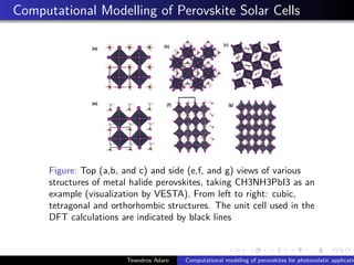 Computational modeling of perovskites ppt | PDF