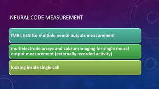 Neural Code Radiology Computational neuroscience | PPSX