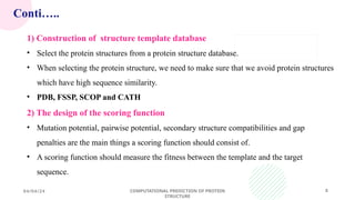Computational Prediction of Protein Structure: Methods and Applications ...