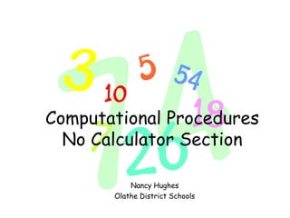 Computational procedures | PPT