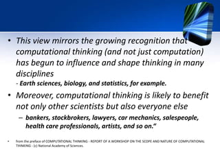Computational Thinking - a 4 step approach and a new pedagogy | PPTX