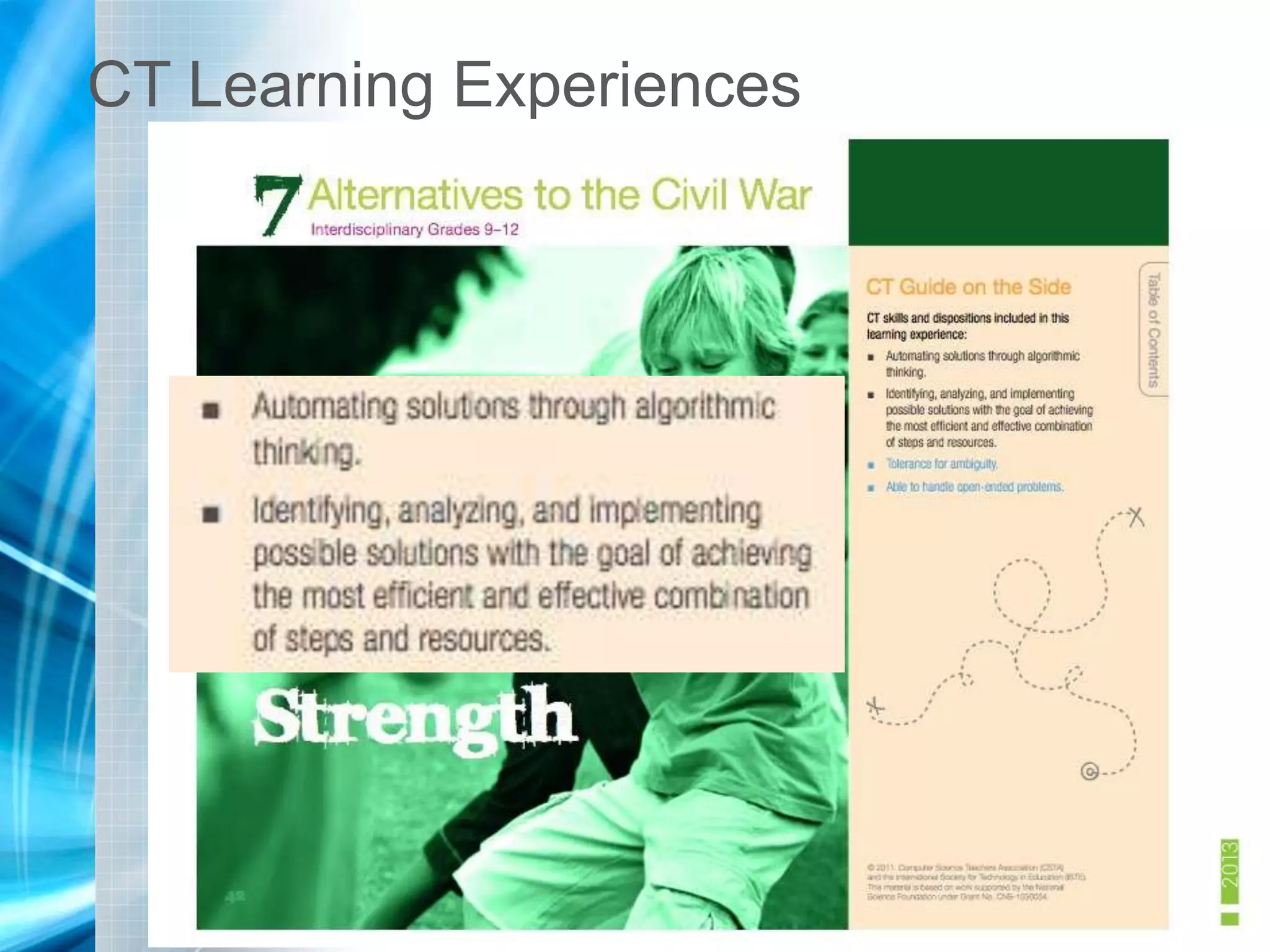 #nafnext
CT Learning Experiences
 