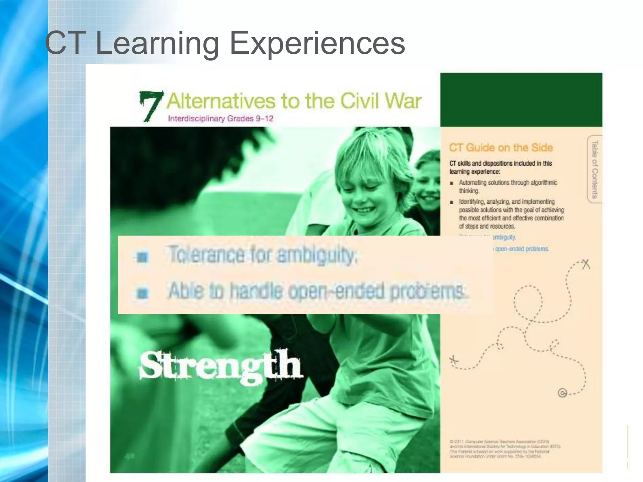 #nafnext
CT Learning Experiences
 