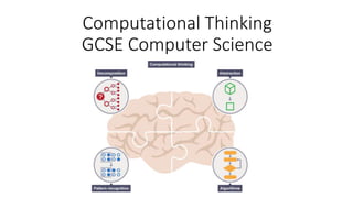 Computational Thinking
GCSE Computer Science
 