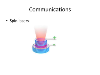 Communications
• Spin lasers
 