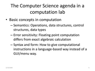 Computation Lab 03 19 09 Olin