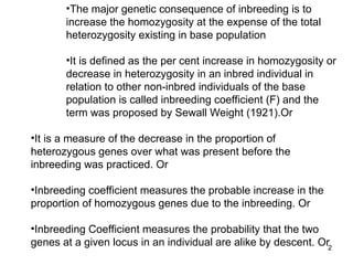 Computation of Inbreeding coefficient and coefficient of relation ship ...
