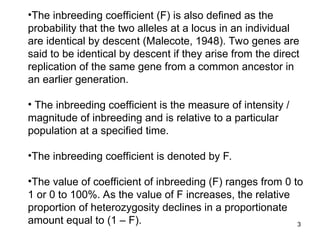 Relationship Inbreeding R Values Computation of Inbreeding coefficient and coefficient of relation ship ...