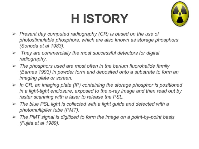 First Computed Radiography Computed radiography and digital radiography- CR/DR | PPTX
