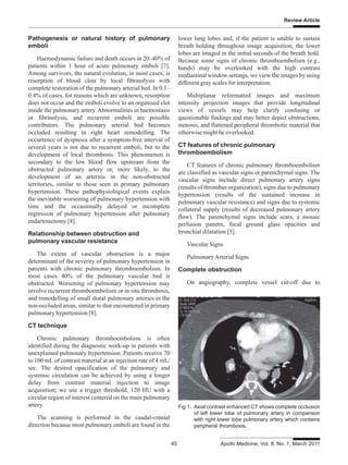 Computed Tomography Angiography in Chronic Pulmonary Thromboembolism | PDF