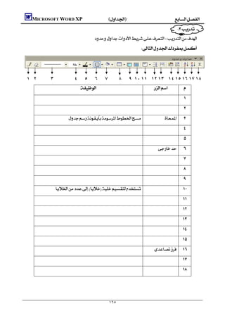     MICROSOFT WORD XP()
                                                                                                                 
                                                   
                                                                                   




    ١ ٢           ٣                 ٤       ٥      ٦       ٧         ٨       ٩ ١٠ ١١ ١٢ ١٣ ١٤ ١٥ ١٦ ١٧ ١٨
                                                                                                       
                                                                                                                      
                                                                                                                      
                                                                              
                                                                                                                      
                                                                                                                      
                                                                                                              
                                                                                                                      
                                                                                                                      
                                                                                                                      
                                                                            
                                                                                                                     
                                                                                                                     
                                                                                                                     
                                                                                                                     
                                                                                                                     
                                                                                                           
                                                                                                                     
                                                                                                                     
                                                                                                                              
                                                                                                                              
                                                                                                                              
                                                               ١٦٥
 