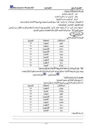        MICROSOFT WORD XP()
                                                                                        ‫اﻟﻨﻮع‬
                                                                                             : ‫ﻧﺺ‬
                                                                 : ‫رﻗﻢ‬
                                                               : ‫ﺗﺎرﻳﺦ‬
                        "‫"ﺗﺼﺎﻋﺪى" و"ﺗﻨﺎزﻟﻰ‬
                                                                 "‫ "اﻟﺘﺤﺪﻳﺪ‬
 "‫ "ﻻ ﻳﺤﺘﻮى ﺻﻒ رأس‬ "‫"ﻳﺤﺘﻮى ﺻﻒ رأس‬
                            
                                                                                                                                  
                                                                                                                        
                                                                                                                        
                                                                                           
                                                                                              
                                                                                              
                                                                                            
                                                                                            
                                                                                              
                                                                                               
                                                                                             
                                                                                              
                                                                                                
                                                             
                         
                                                                
                                                                                                              
                                                                                               
                                                                
                                                                                           
                                                                                                
                                                                                                  
                                                                                                 
                                                                                               
                                                                                                 
                                                                                                
                                                                                                
                                                                                               
                                                                                                  
                                                                                                                              
       
       

                                                                           ١٨٤
 