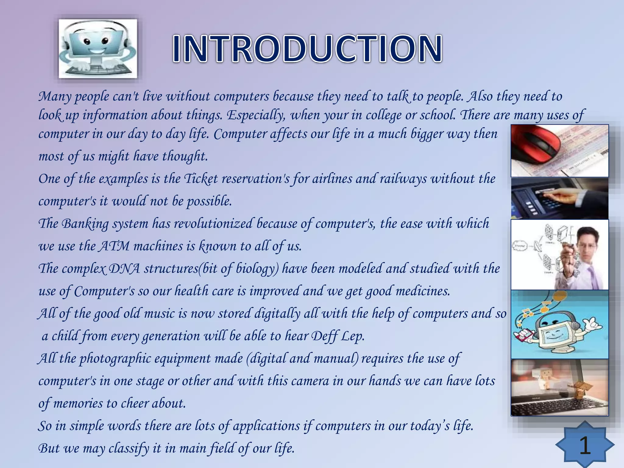 Application of Computer | PPT