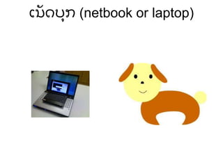ເນັ ດບຸ ກ (netbook or laptop)
 