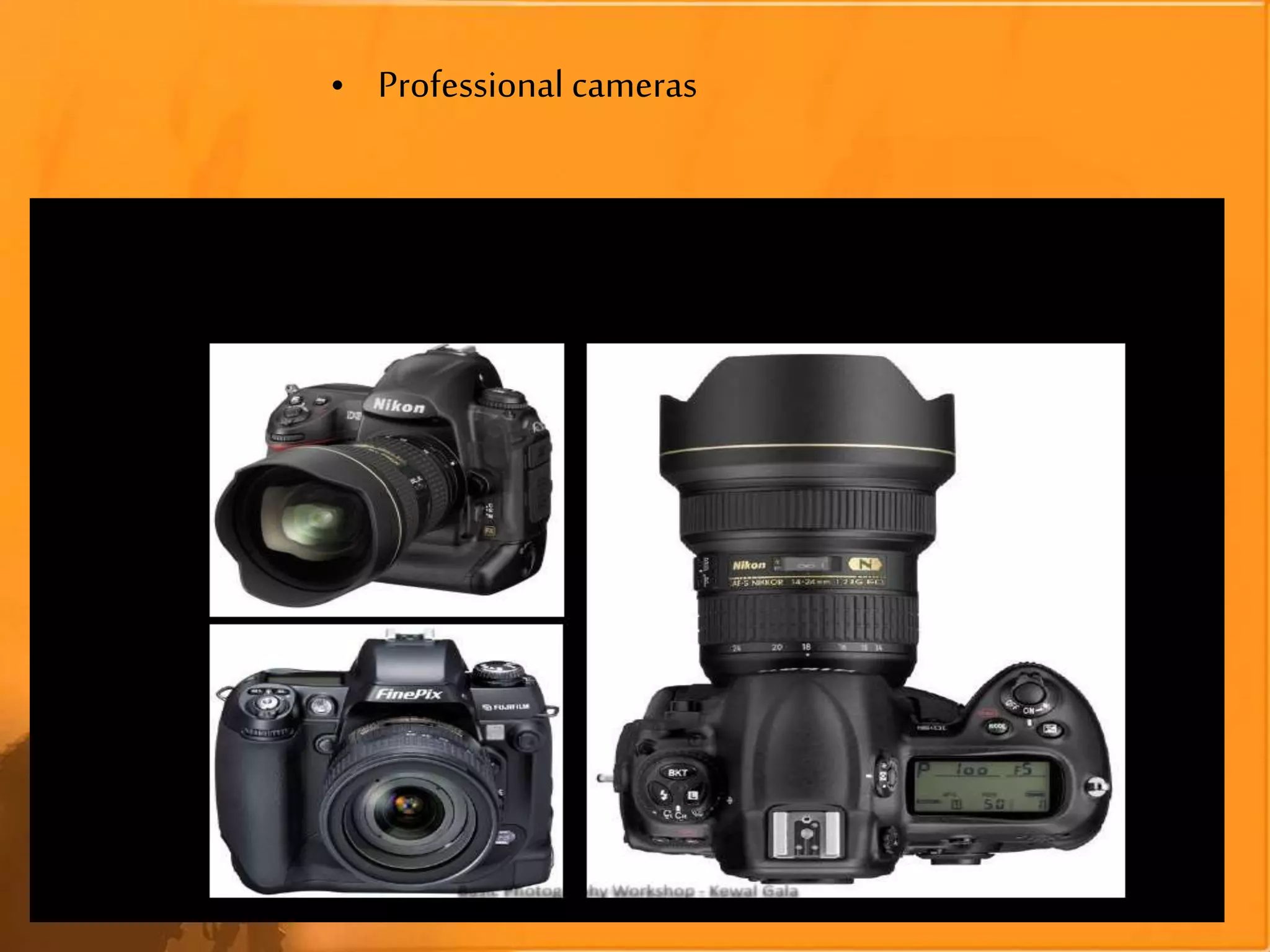 • Professional cameras
 