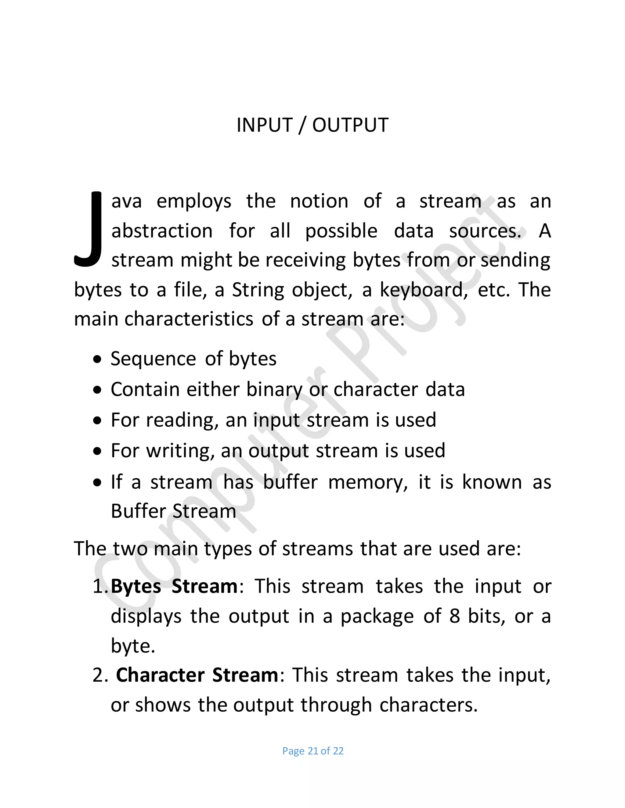 Basics of Java | PDF