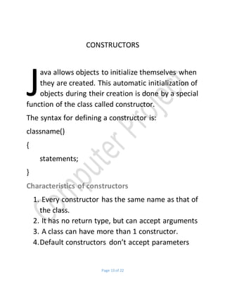 Basics of Java | PDF image.