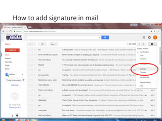 How to add signature in mail
 