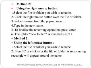 Right Click To Rename Ui Pattern WORKING WITH WINDOWS | PPTX