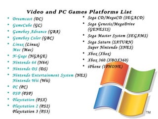 List of all computer games discount