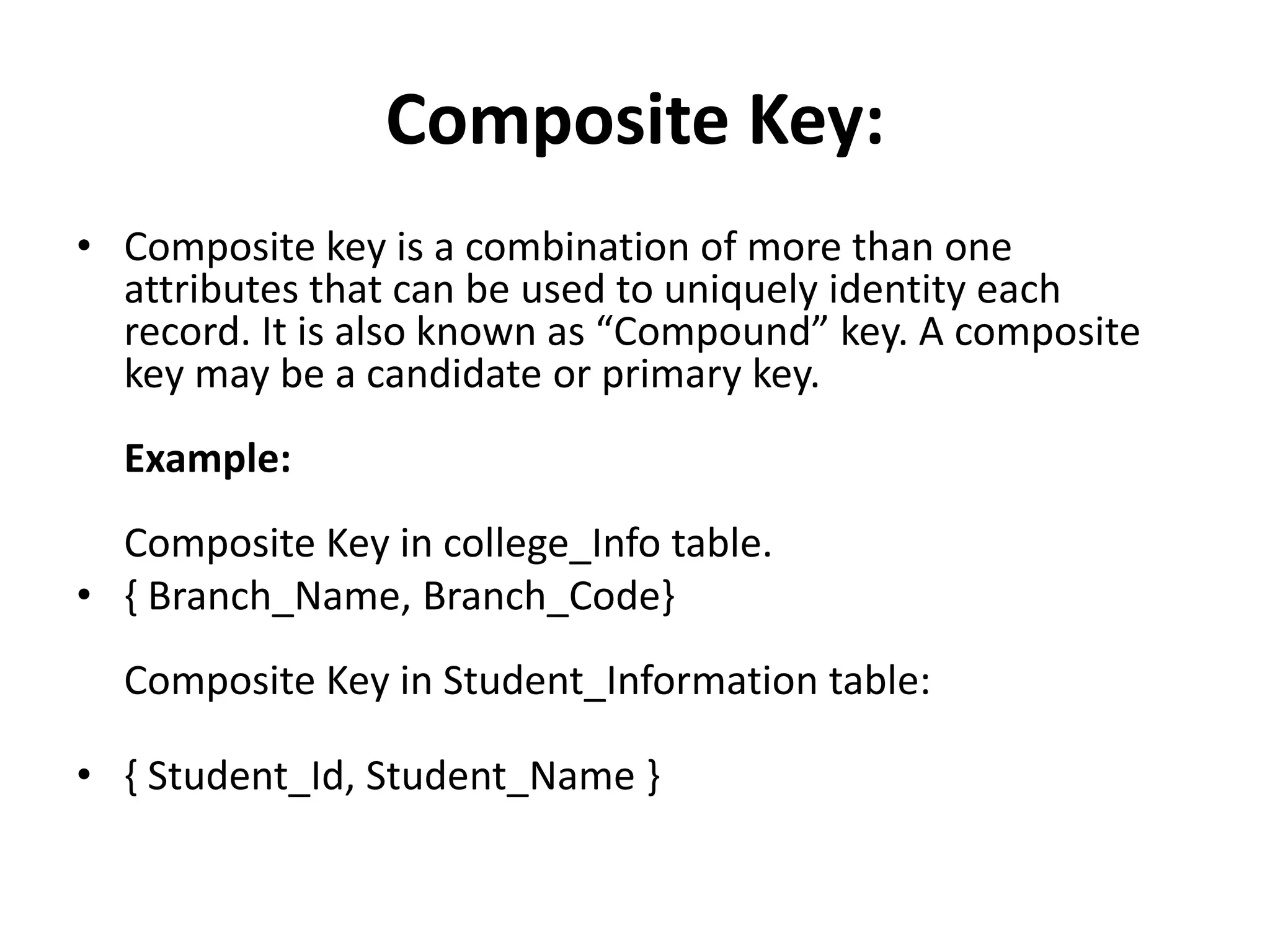 Types Of Keys in DBMS | PPTX