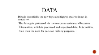 Elements of computer and brief introduction | PPTX