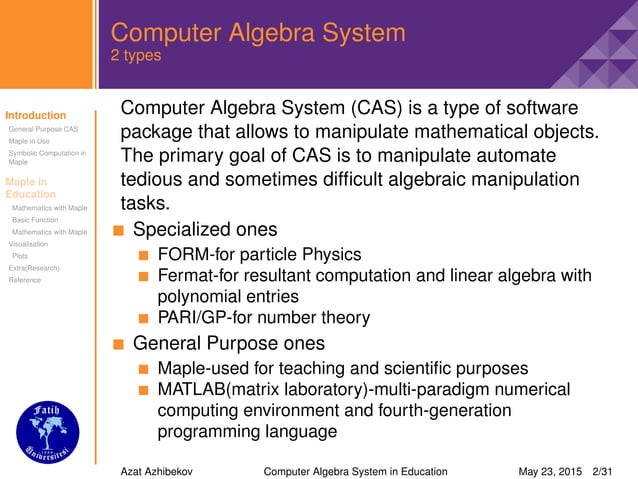 Computer algebra-system-maple | PPT