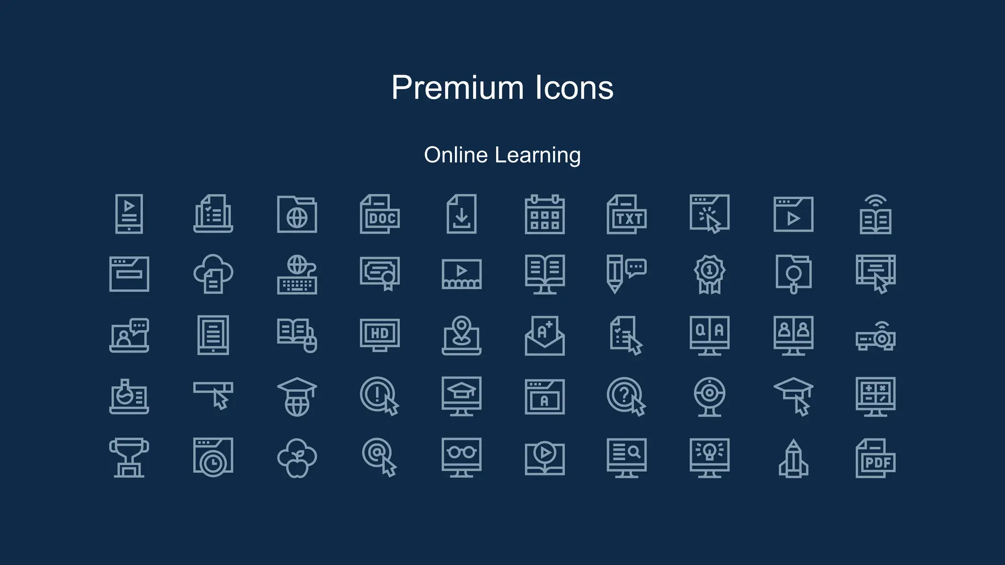 Online Learning
Premium Icons
 