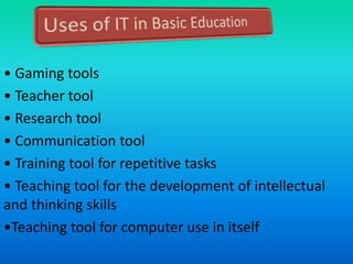 computer application in education | PPTX
