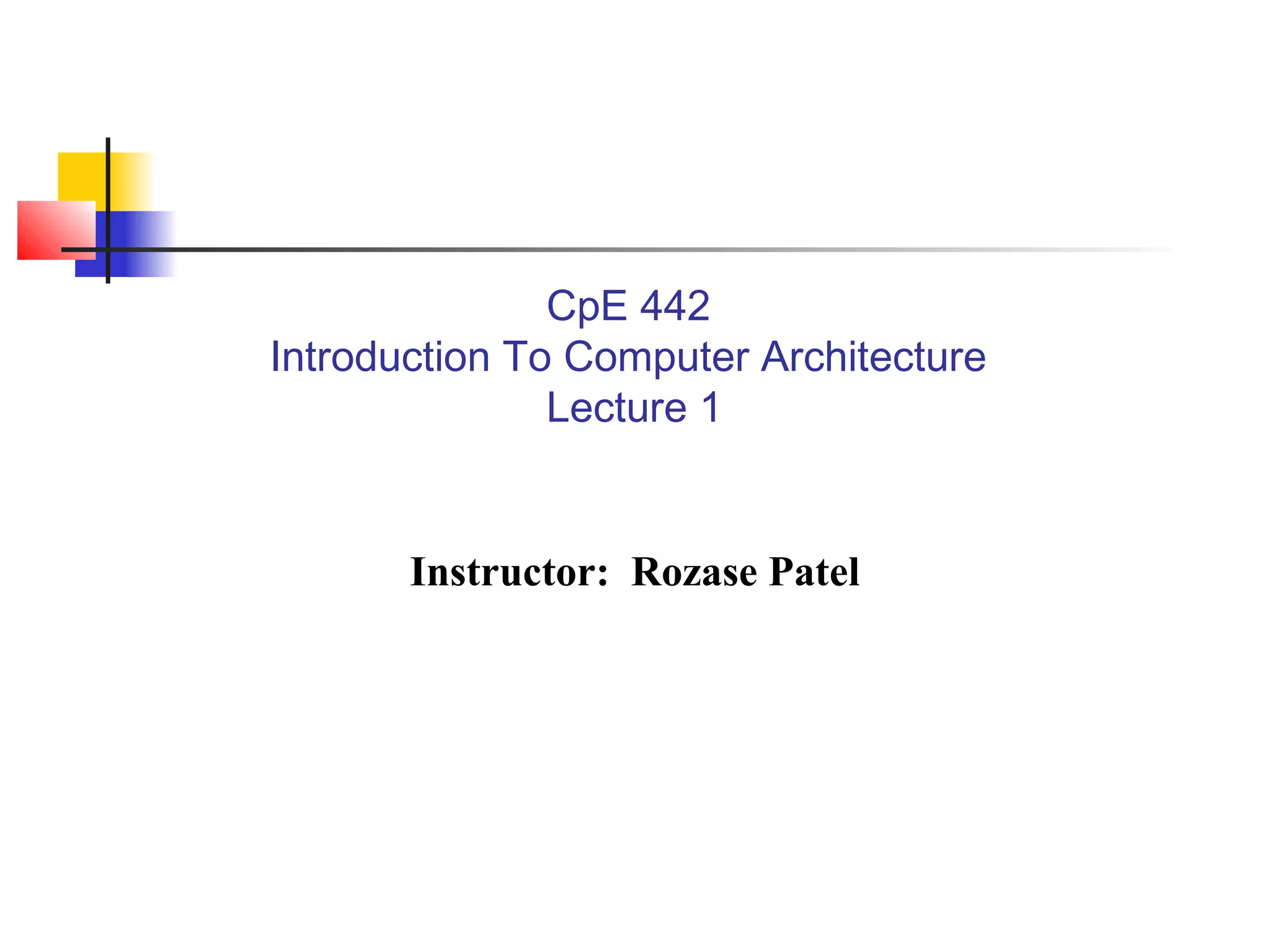 Computer architecture | PPT