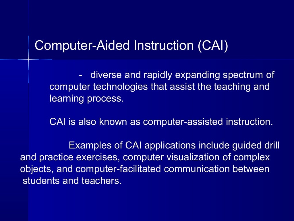 Computer assistedinstruction