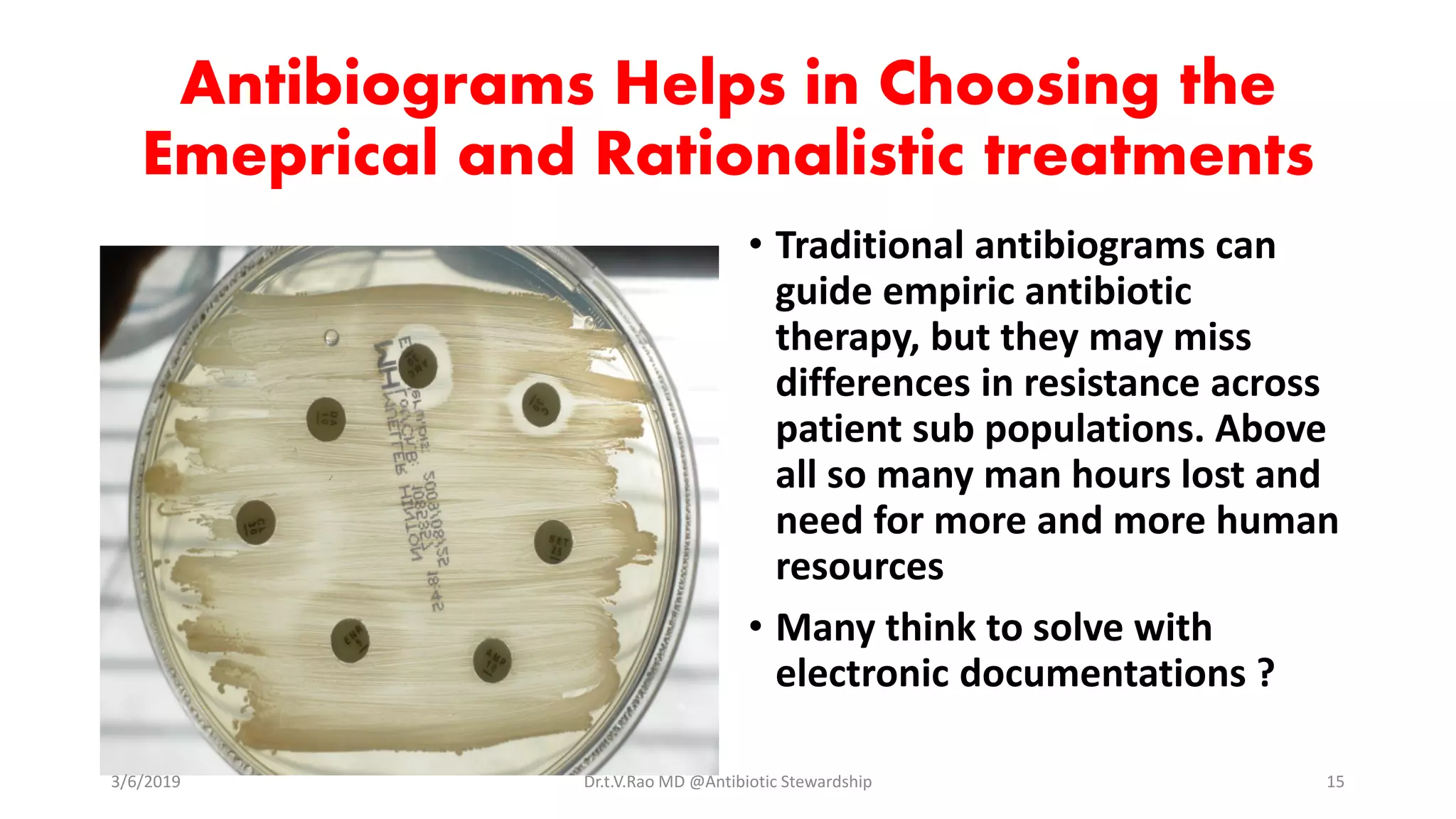 ANTIBIOTIC STEWARDSHIP principles and practice by Dr.T.V.Rao MD | PDF